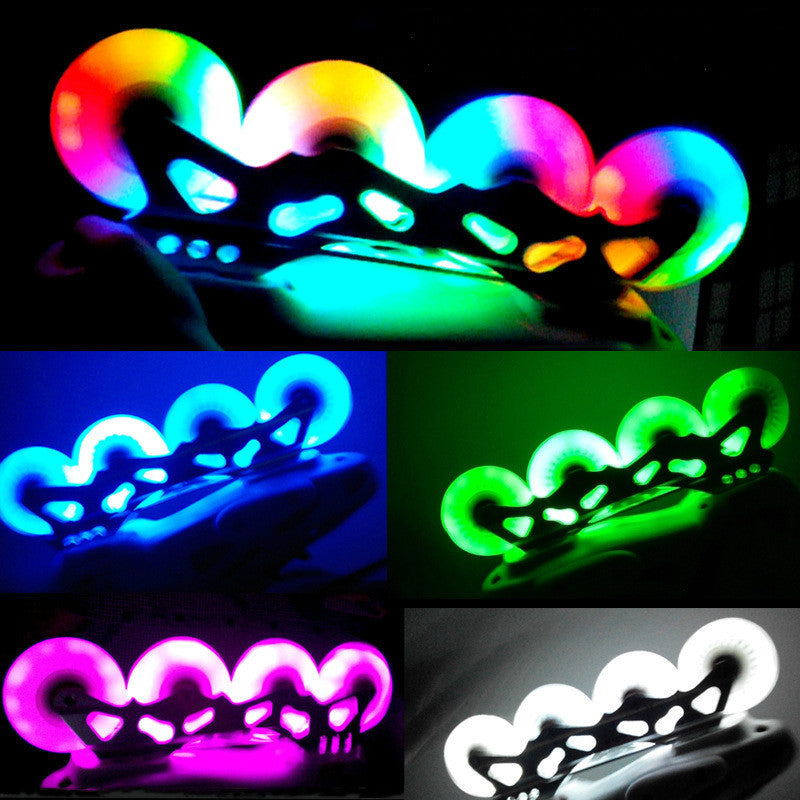 LED-Flash Light Inline Sliding Skate Wheels Roller Skate Rollerblade Replaceme b