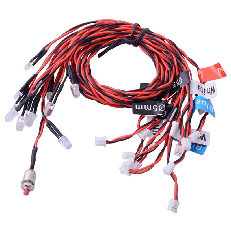 The new 12 LED 4.8-6V RC Car Flashing Light Lamp System Kit Set cxv