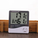 Electronic Meter Digital Thermometer Hygrometer Alarm Clock Indoor Outdoo QML