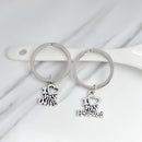 2 Pcs/set Romantic Wife Couple Couple Keychains Metal Key Holder Gifts