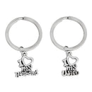 2 Pcs/set Romantic Wife Couple Couple Keychains Metal Key Holder Gifts