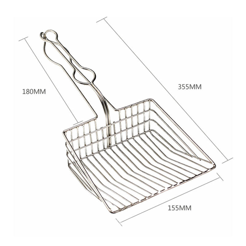 Cat Litter Scoop Metal Waste Scooper Poop Pet Sand Shovel Cleaning Tools YAS