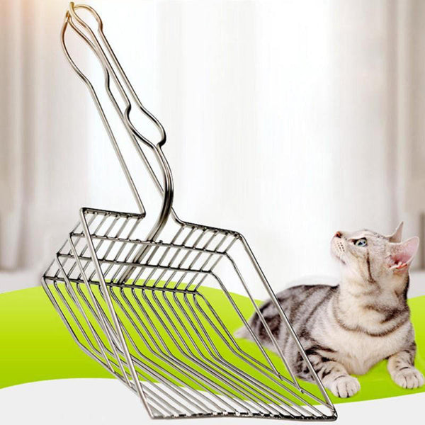 Cat Litter Scoop Metal Waste Scooper Poop Pet Sand Shovel Cleaning Tools Yfh