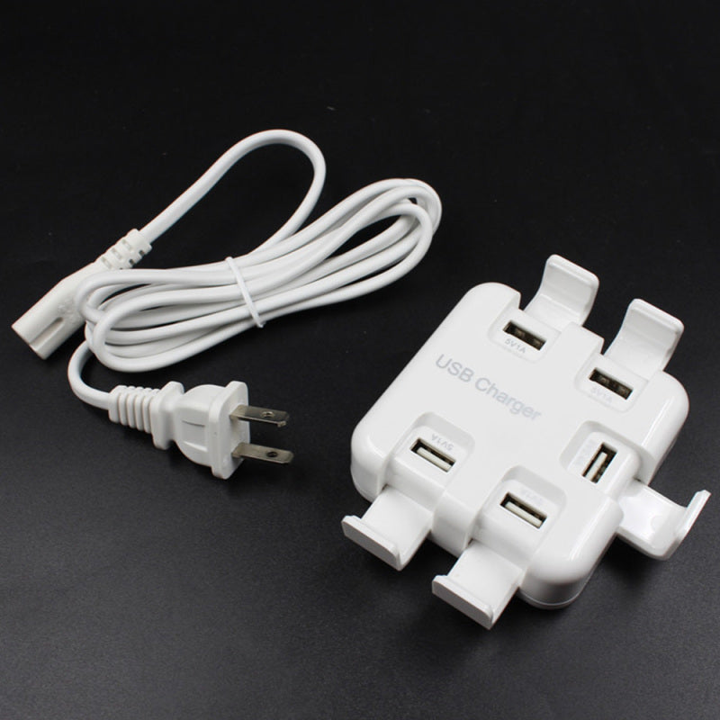 AC 5V 5Way Port USB Charger Adapter Hub Fast Charge 5 Port Wall Charge E TSN