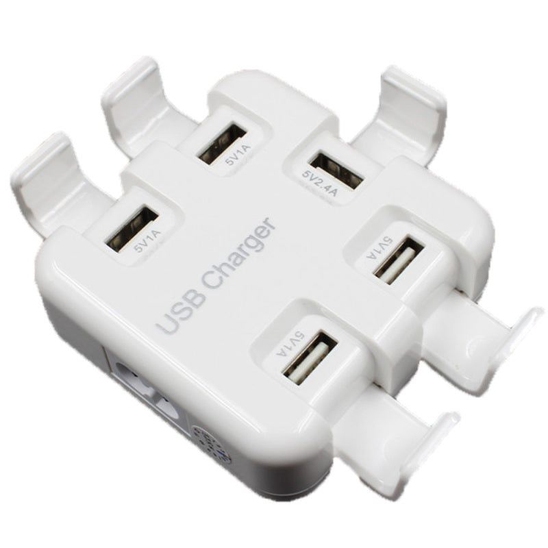 AC 5V 5Way Port USB Charger Adapter Hub Fast Charge 5 Port Wall Charge E TSN