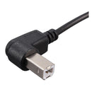 Black USB Angle 90 Degree Angle Extension Cable Male to Female Adapters Cord