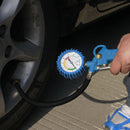 Car Truck Auto Motor Tyre Tire Air Pressure Gauge Meter Tester Tool Blue NGH