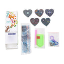 5x DIY Special Shaped Love Heart  Full Drill Diamond Painting Keychain WGM