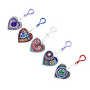 5x DIY Special Shaped Love Heart  Full Drill Diamond Painting Keychain WGM