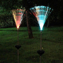 LED Solar Powered Color-chang Fiber Optic String Outdoor Garden Lighting  IRF