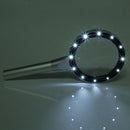 5X/10X Handheld Magnifier Reading Magnifying Glass 12 LED Lights Jewelry L ECI