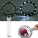 5X/10X Handheld Magnifier Reading Magnifying Glass 12 LED Lights Jewelry L ECI