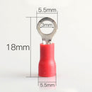 200pcs RV1.25-3 O-type Pre Insulated Ring Crimp Terminal Connector SRX