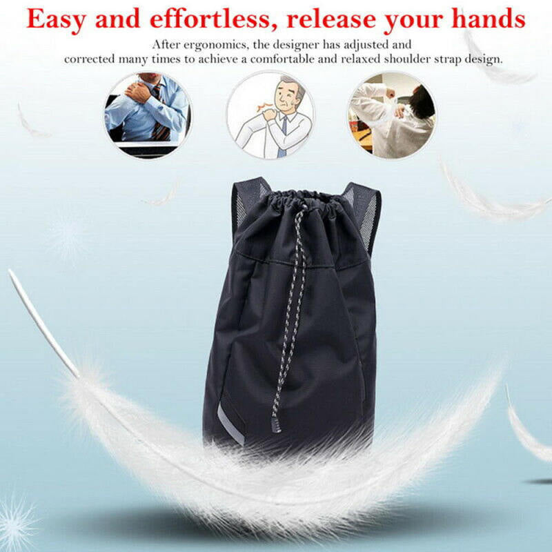 String Drawstring Backpack Cinch Sack Gym Tote Bag School Sport Daily Gy TTZ