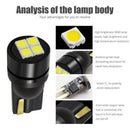 10*T10 LED Bulb W5W 3030 4SMD White Car Width Light Interior Reading La IUM