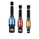 3 pcs Socket Adapter Set Hex Shank to 1/4" 3/8" 1/2" Impact Driver Drill gdh