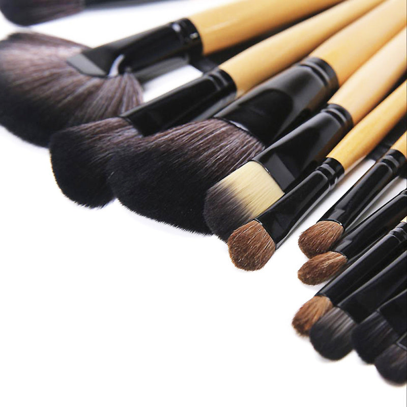 Pro 24 Pcs Makeup Brushes Cosmetic Tool Kit Eyeshadow Powder Brush Case B IQH