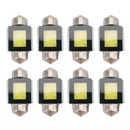White Xenon 36mm Car COB LED License Plate Light 6418 C5W 4W LED Bulbs 12 GMN