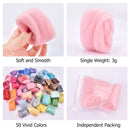 50 Colors Needle Felting Wool Fiber Roving Felt Starter Spinning DIY Craft OBF