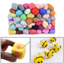 50 Colors Needle Felting Wool Fiber Roving Felt Starter Spinning DIY Craft OBF