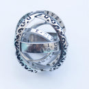2x Stainless Steel Creative Astronomical Ball Ring Sphere Constellation Retro