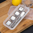 4x Whisky Wine Bear Cooler Stainless Steel Ice Cube Physical Cooling Too KQC