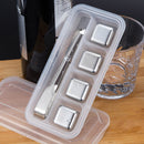 4x Whisky Wine Bear Cooler Stainless Steel Ice Cube Physical Cooling Too KQC