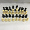 Tournament Chess Pieces Set Weighted Plastic Pieces with King Black&White WAR
