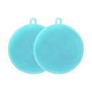 2PCS Silicone Dish Washing Cleaning Brush Kitchen Cleaner Tool Multifu GWF