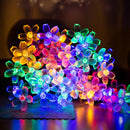 7M 50 LED Cherry Blossoms Peach Flower String Fairy Lights Christmas Party saf