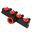4 Way Pipe Water Tap Splitter Valve Divide Water Controller Watering Equip NEW