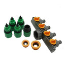 Gardening Household Pipe Plastic Four-Way Valve Splitter Irrigation Hose C DLB
