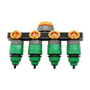 Gardening Household Pipe Plastic Four-Way Valve Splitter Irrigation Hose C DLB