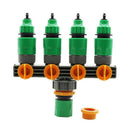 Garden Household Pipe Plastic Four-Way Valve Splitter Irrigation Hose Control