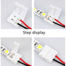 12Pcs PCB Cable 2 Pin LED Strip Connector 3528/5050 Single Color Adapter Useful