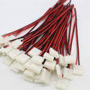 12Pcs PCB Cable 2 Pin LED Strip Connector 3528/5050 Single Color Adapter Useful