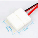 12Pcs PCB Cable 2 Pin LED Strip Connector 3528/5050 Single Color Adapter Useful