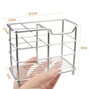 Bathroom Toothbrush Toothpaste Dispense Holder Razor Stand Stainless Steel