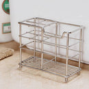 Bathroom Toothbrush Toothpaste Dispense Holder Razor Stand Stainless Steel