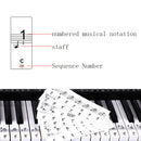 Transparent Piano 88 Keyboard Stickers Key Electronic Piano Note Stickers 5PCS