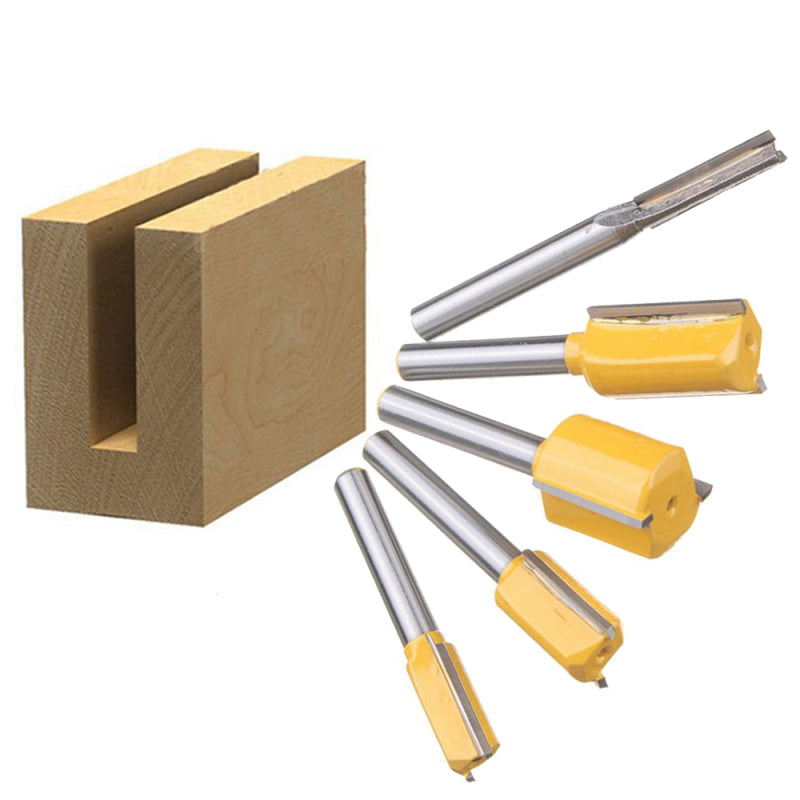 1 Set Straight Dado Router Bits Set 1/4 Inch Shank Trimming Cutter For Woo WGF