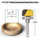 1/4"-3/8" Diameter Ball Round Nose Router Bits Milling Cutter Wood Carving Tool