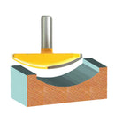 1pc Radius Horizontal Crown Router Bit 8 Handle Woodworking Cutters 1-1/2 HAF