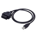 16Pins OBD2 to USB Port Charger Connector Adapter Cable Car Diagnostic Tools