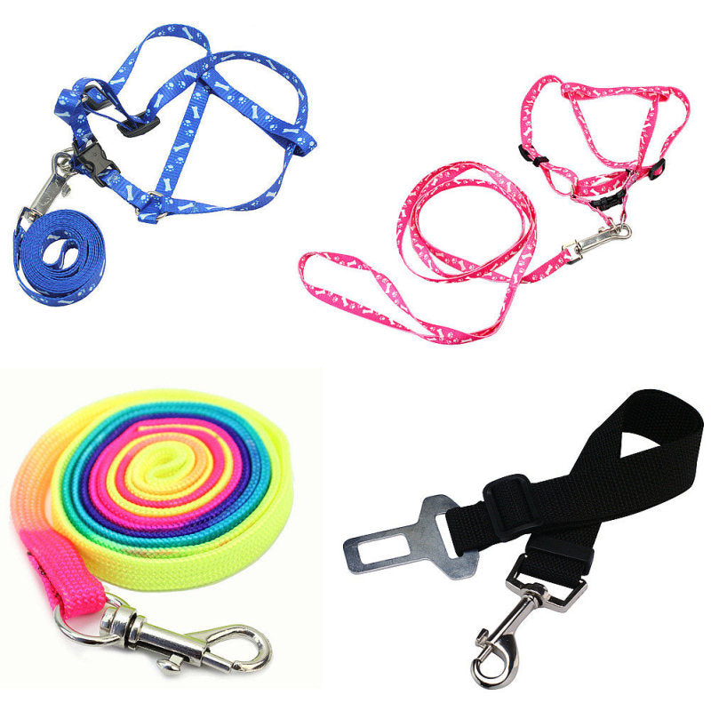 Adjustable PUPPY Dog Pet Car Seat Belt Safety Harness Lead Strap Travel JVP