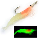 60mm Glow In Dark Luminous Fishing Lures Baits Shrimp Jig Sharp Hooks Bran WKE