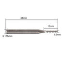 10pcs 3.175mm Carbide End Mill Engraving Bits CNC PCB Machinery 0.6-1.5mm Cut f