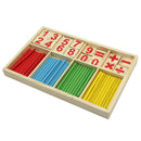 Children Kids Math Manipulatives Wooden Counting Sticks Teaching Supplies Sets