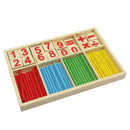 Children Kids Math Manipulatives Wooden Counting Sticks Teaching Supplie NFG