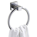 Household Stainless Steel Round Style Wall-Mounted Towel Ring Holder Hanger NEf
